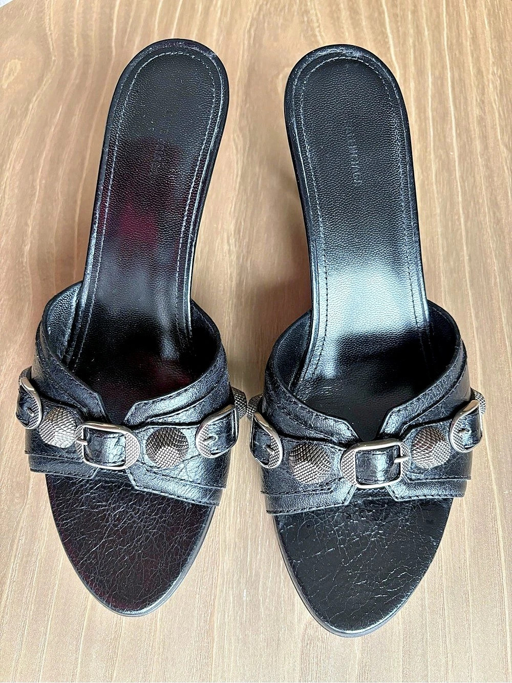 Balenciaga Black Cagole Mules EU 38 (Size 8)
